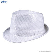 Borsalino à PAILETTES Blanc
