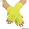 Fingerlose Handschuhe aus neonfarbener Wolle