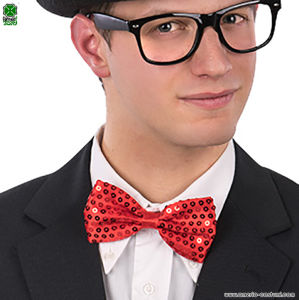 Sequin Bow Tie dlx Red