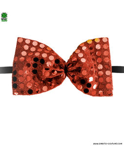 Sequin Bow Tie Red