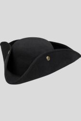 Chapeau Tricorne de l'Amiral William Noir