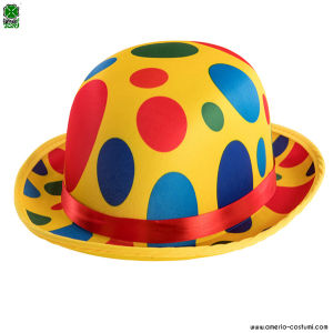CHAPEAU MELON À POIS JAUNE