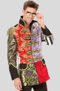 Cappotto parata Jacquard Patchwork Uomo