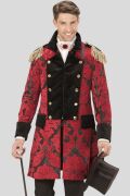 Manteau de parade Jacquard Rouge Homme