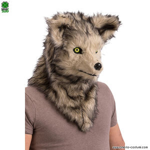 Wolfsmaske mit beweglichem Mund