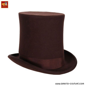 Top hat in wool Brown