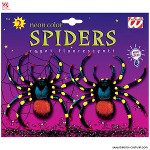 Pcs. 2 Spiders Glow in the dark10 cm