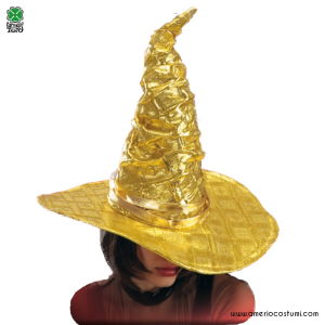 Chapeau de sorcière doré