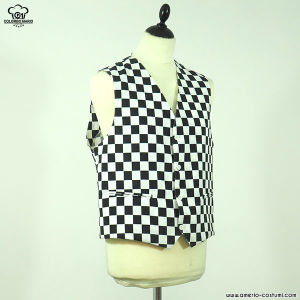 WAISTCOAT - WHITE/BLACK CHESS