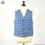 WAISTCOAT - WHITE/BLUE SQUARES