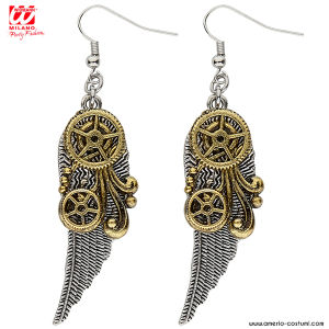Pair of Steampunk wings earrings