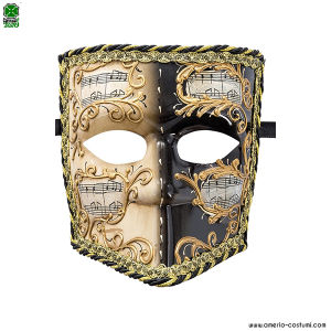 Two-tone Venetian Bautta mask