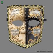 Zweifarbige venezianische Bautta-Maske