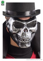 Maske TOTENKOPF GRAU METALL