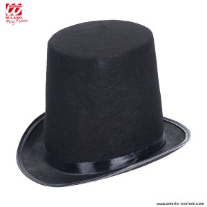 Sombrero de copa de fieltro extra alto 20 cm