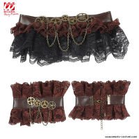 GARGANTILHA E PUNHOS DE RENDA STEAMPUNK