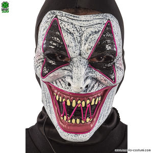 Gruselige Clown Maske mit Lichtern