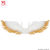 WHITE/GOLD FEATHERED WINGS - 100x25 cm