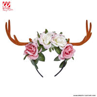 DEER headband with flowers