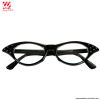 50's Glasses with Rhinestones - Black
