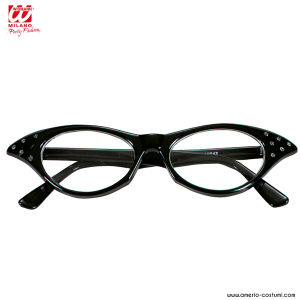 Ochelari de soare anii '50 cu strasuri - Negri