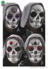 Máscara de calavera mexicana de plástico