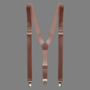 Faux Leather Suspenders