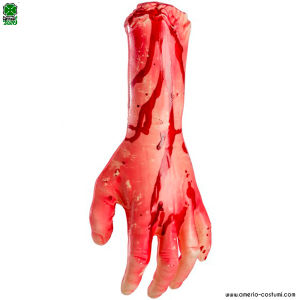 Blutige Plastikhand
