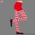 Tights Striped White/Red 70 den Jr