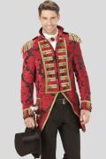 Frac de desfile Jacquard Rojo Hombre
