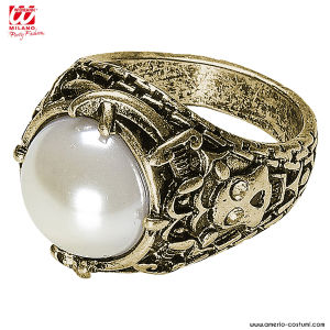 Bague en or avec perle