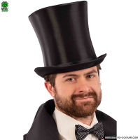 Cartola em cetim preto 20 cm
