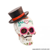 SKULL WITH HAT & LED