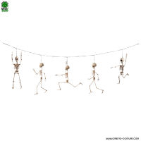Guirnalda con esqueletos articulados - 2,80 m