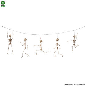 Festoon with articulated skeletons - 2.80 m