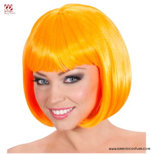 Schöne orange Perücke