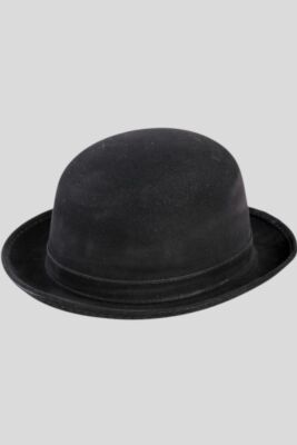 Bombetta Nera in tessuto scamosciato