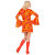 70s Groovy Style Bubbles Orange