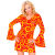 70s Groovy Style Bubbles Orange