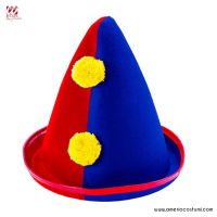 Sombrero de payaso de fieltro en forma de cono