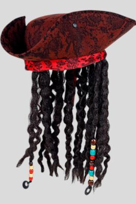 Tricorno Pirata con Bandana e Dreadlocks