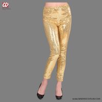 Leggings à paillettes dorées