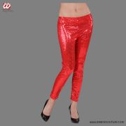 Rote Pailletten-Leggings
