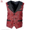 Gilet Vintage Jacquard Bordeaux
