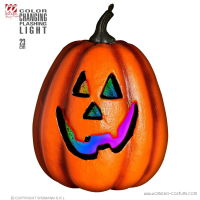 Abóbora Halloween com luz 23 cm