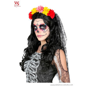 Véu com flores Dia De Los Muertos