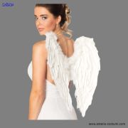 Ailes d'ange en plumes - 50x50 cm - Blanc