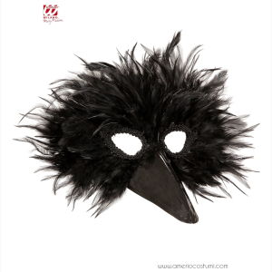 Maschera in piume Uccello Nero