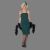 Flapper Long Green