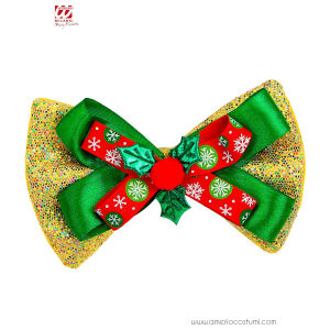 Gold Glitter Christmas Bow Tie